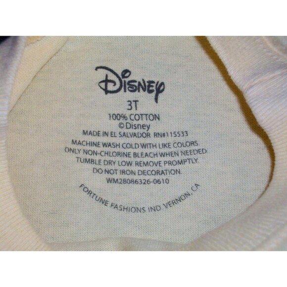 Disney Tinker Bell Toddler Tee 3T "Its My Job To Be Adorable" 100% Cotton Yellow - Picture 3 of 3